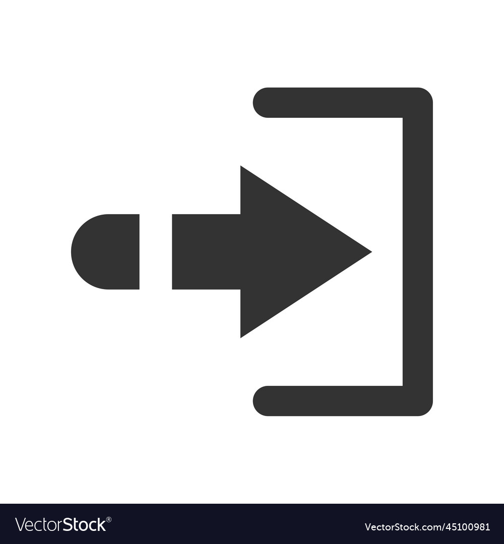 Enter arrow icon Royalty Free Vector Image - VectorStock