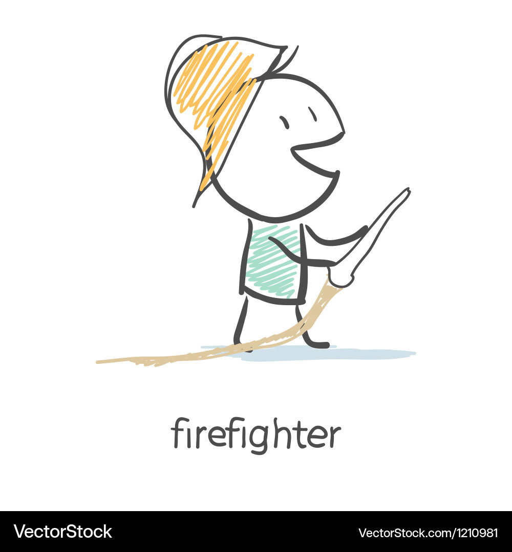 Firefighter Royalty Free Vector Image - VectorStock