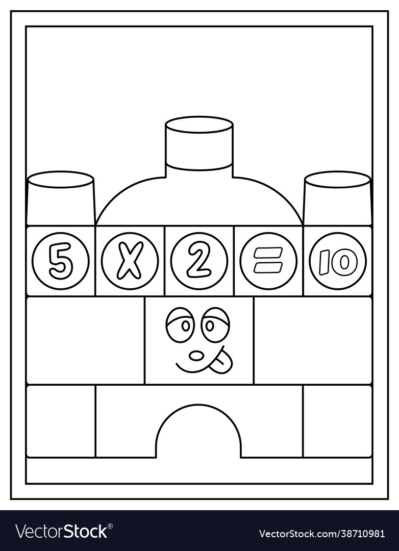 Math blocks royalty free vector image vectorstock