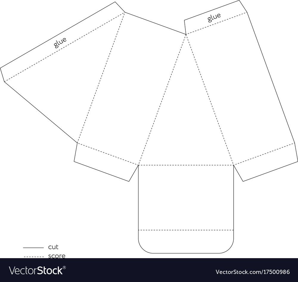 Printable Paper Cake Slice Box Template