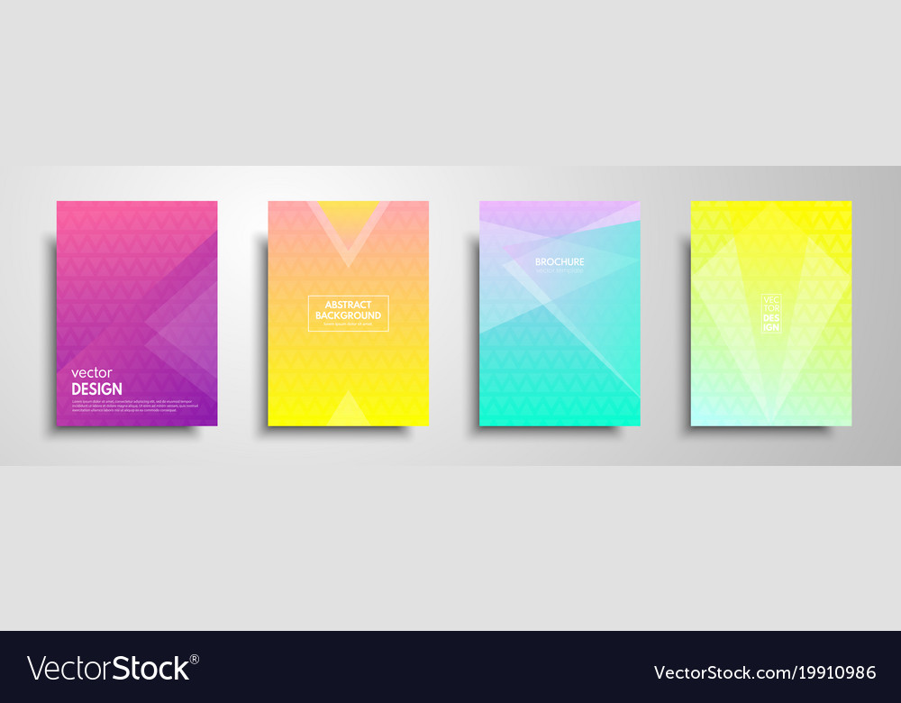 Colorful placard templates set with graphic