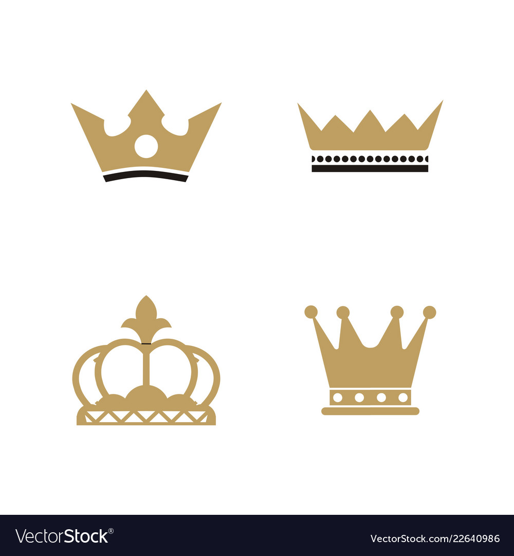 Crown king logo Royalty Free Vector Image - VectorStock