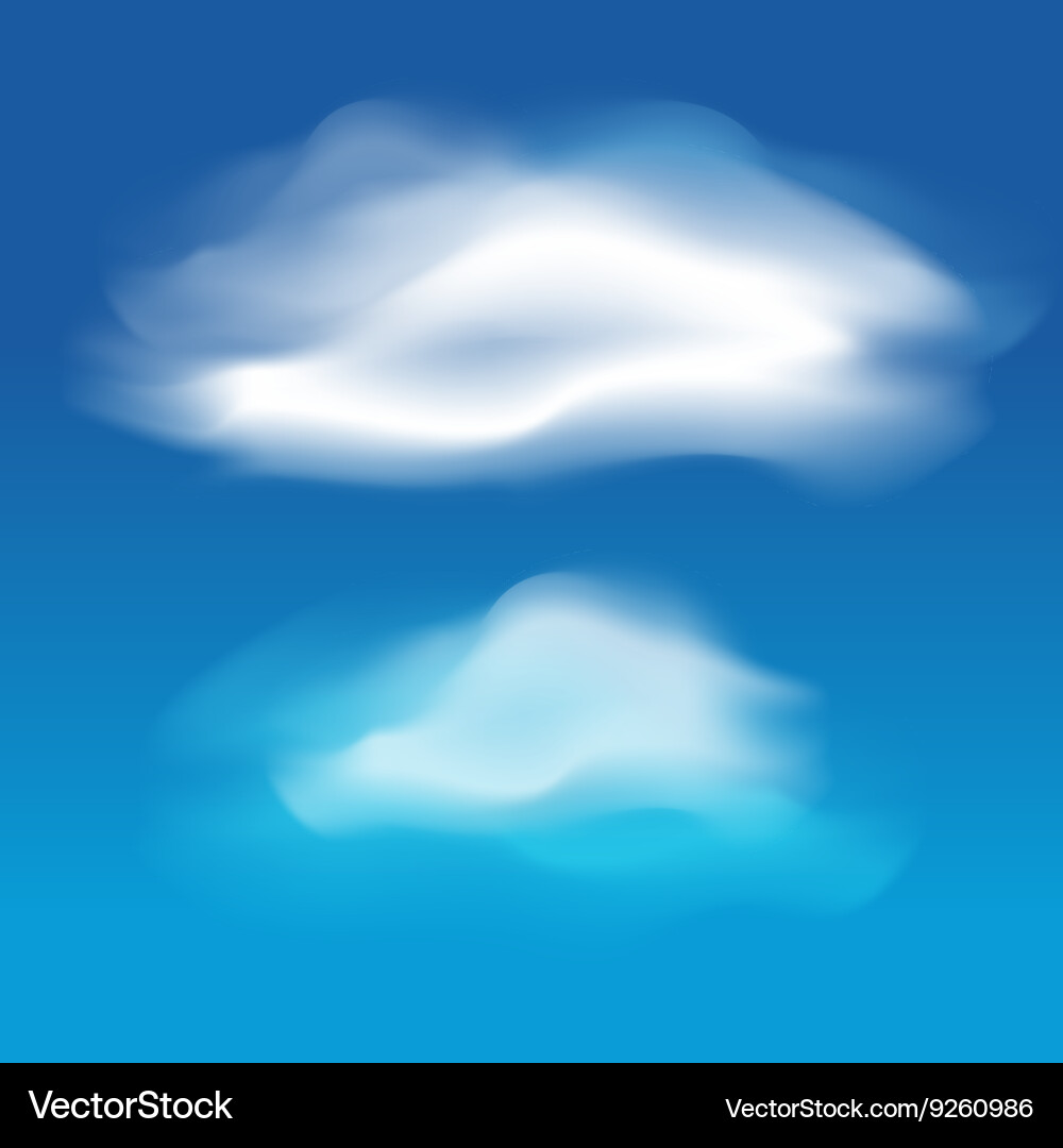 Different white clouds set Royalty Free Vector Image