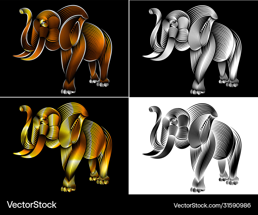 Elephant 002 Royalty Free Vector Image - VectorStock