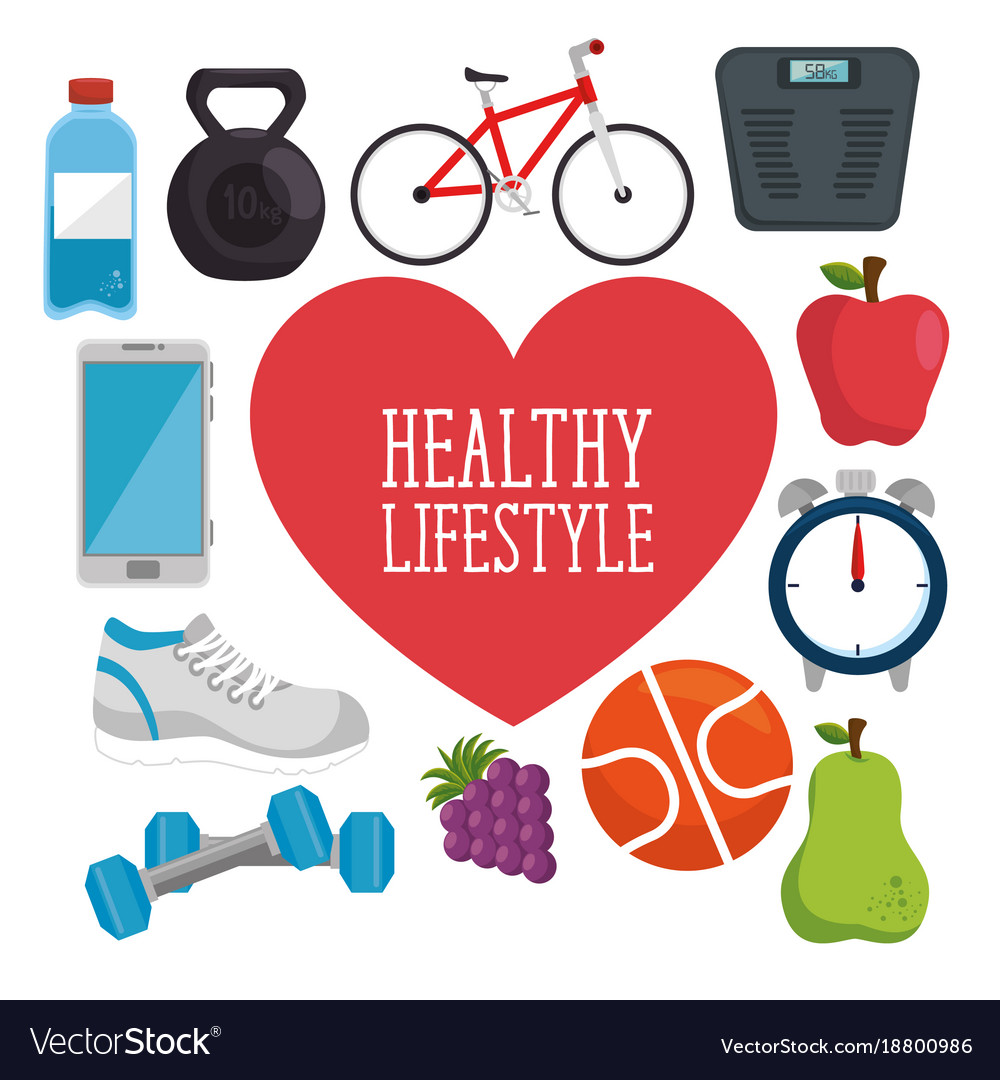 Healthy lifestyle design Royalty Free Vector Image