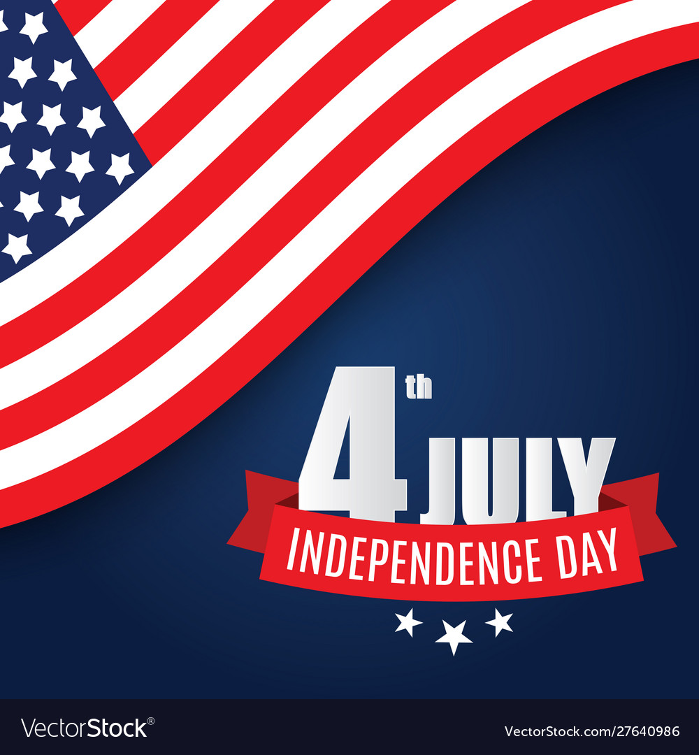 July 4 independence day in usa background can Vector Image