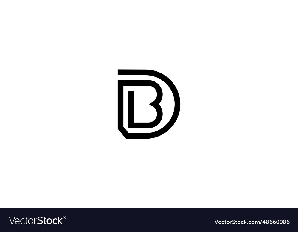 Letter db logo design Royalty Free Vector Image