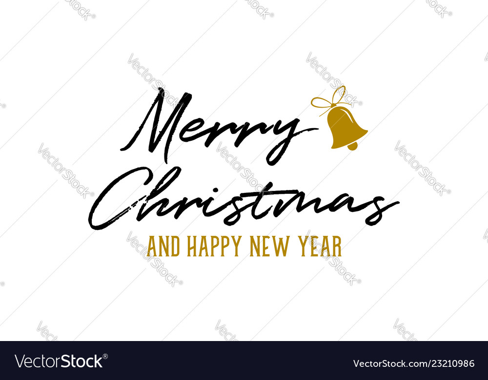 Merry christmas and happy new year greeting vector image Merry christmas and happy new year greeting