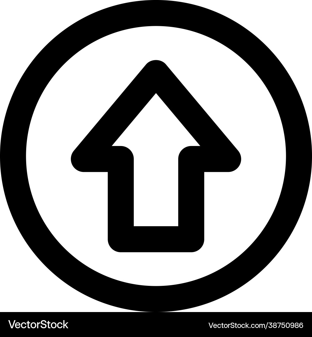 Upward arrow Royalty Free Vector Image - VectorStock