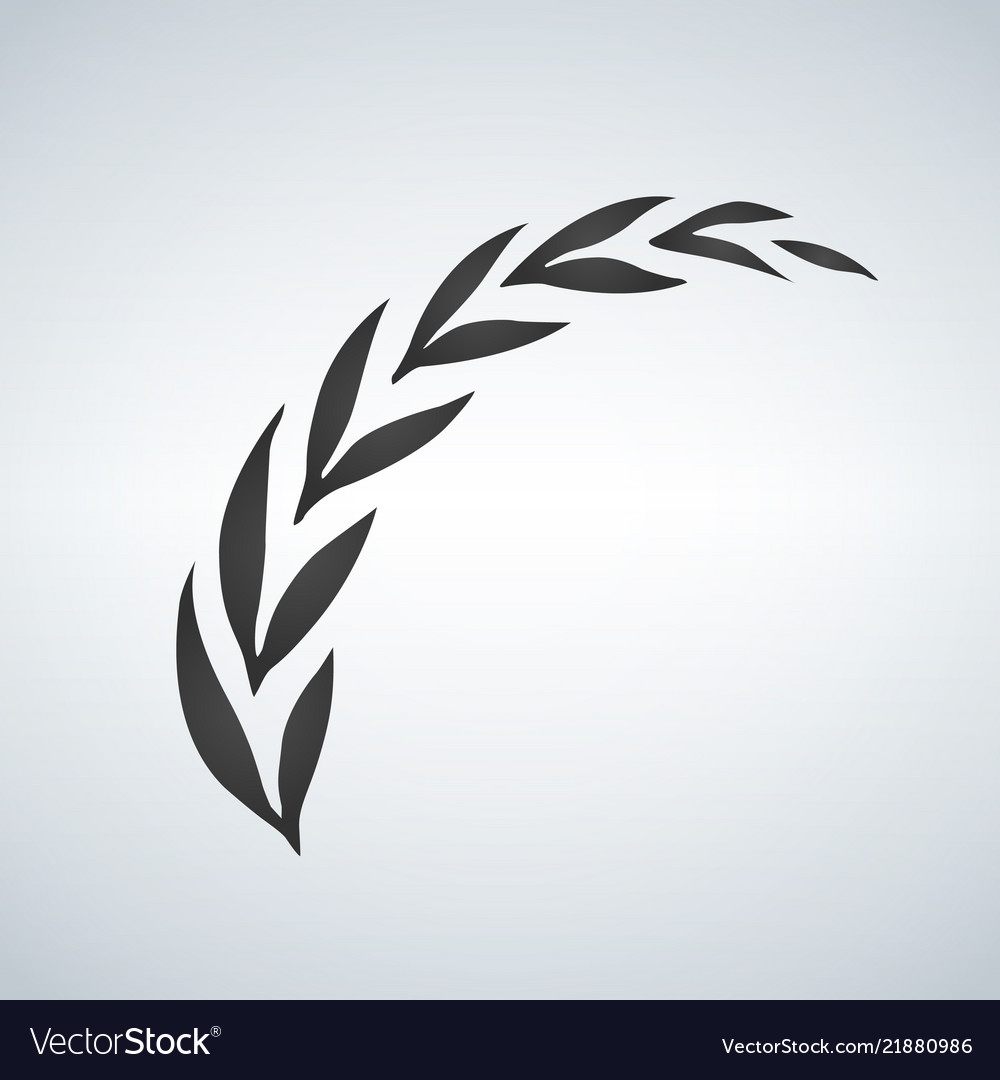 wreath ear isolated on white background template vector image