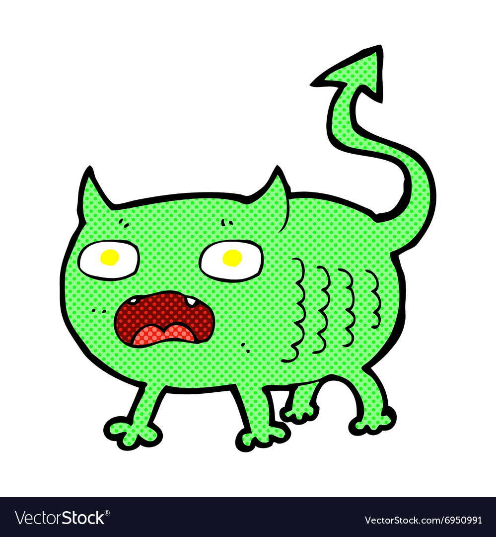 Comic cartoon little imp Royalty Free Vector Image Comic cartoon little imp Royalty Free Vector Image