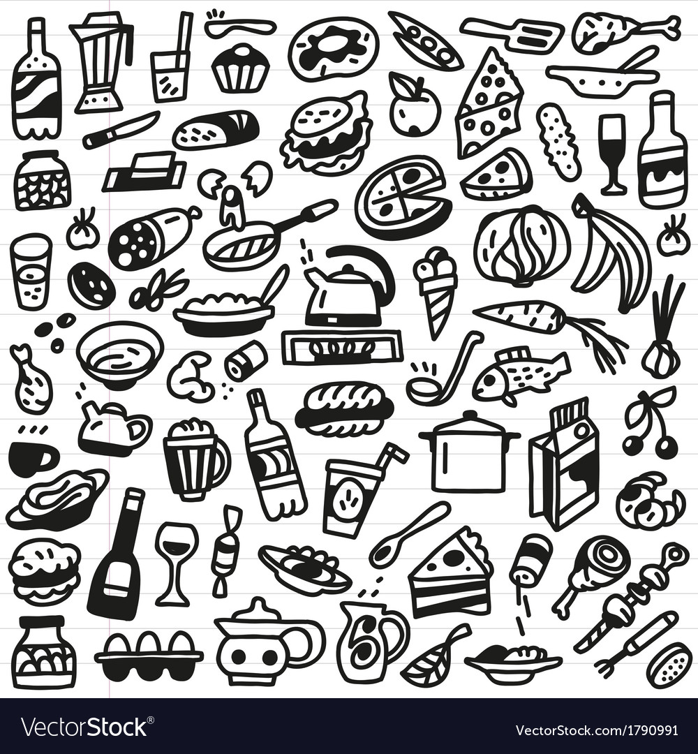 Food - doodles set