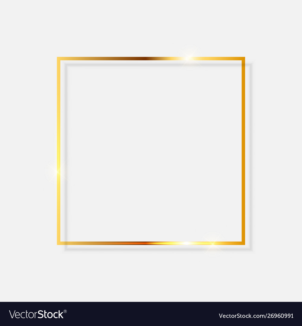 Gold paint glittering textured frame Royalty Free Vector