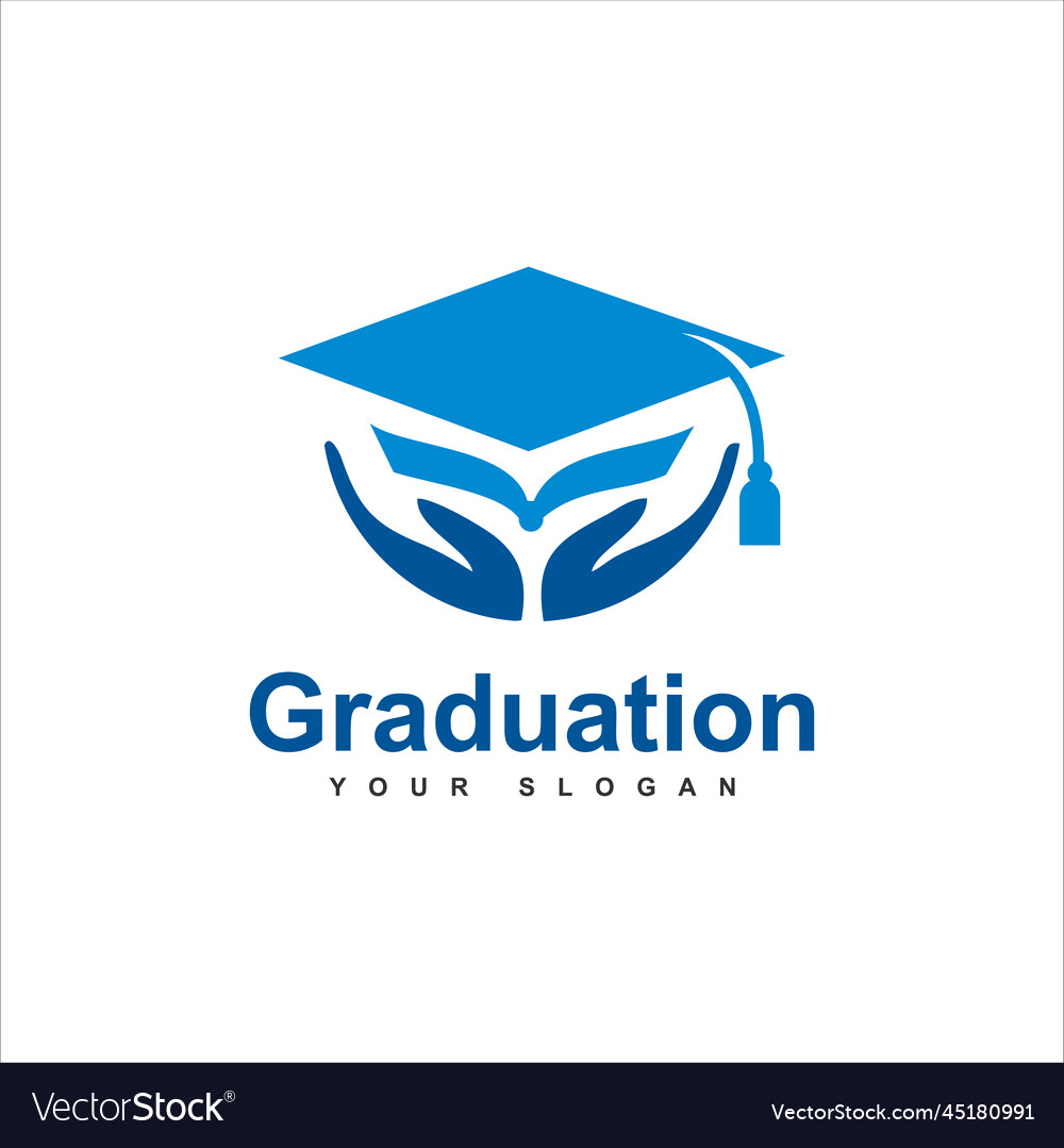 Graduation logo template design icon Royalty Free Vector