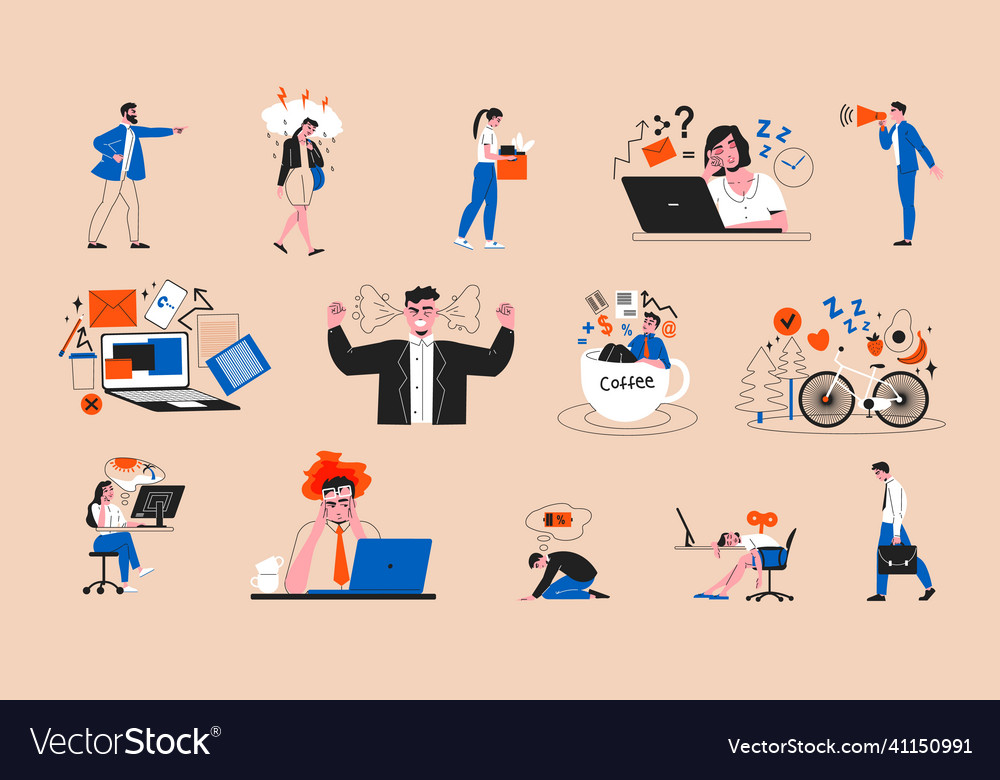 Professional burnout color set Royalty Free Vector Image