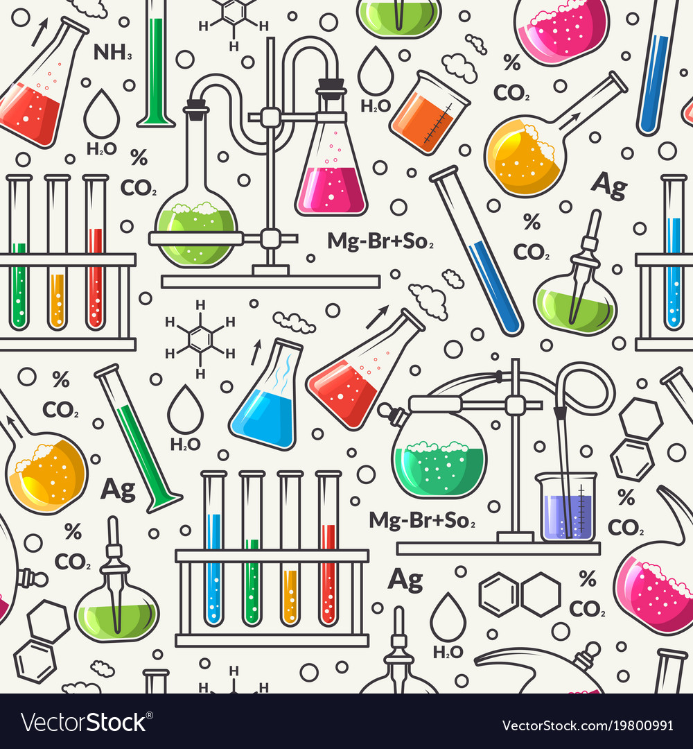 Science seamless pattern Royalty Free Vector Image