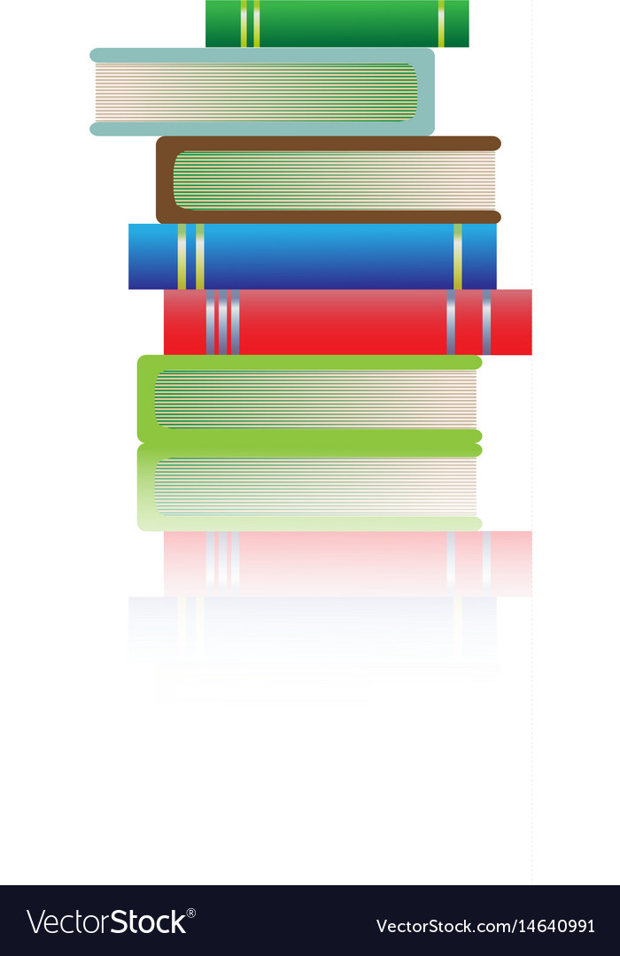 Premium Vector Stack Of Multi Colored Books From A Splash Of