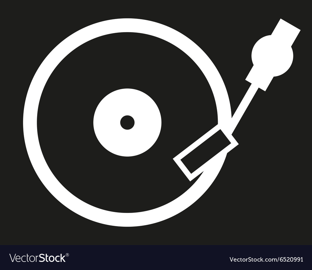 the turntable icon dj and gramophone player vector image