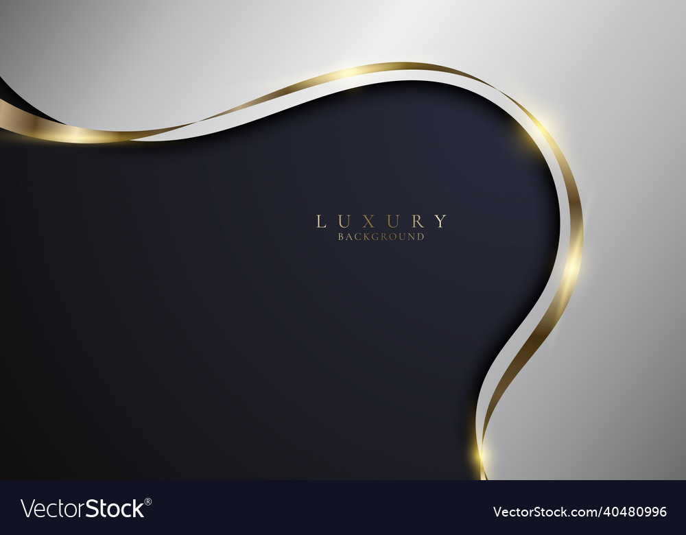 Abstract elegant white curved shape with shiny Vector Image