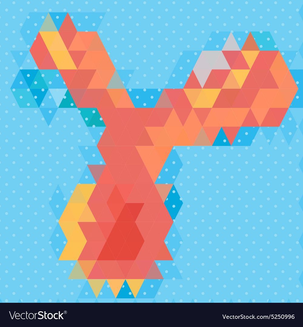 Abstract free form shape on blue background Vector Image