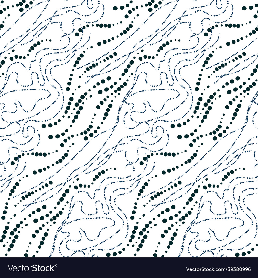 Abstract waves stained glass style seamless art Vector Image