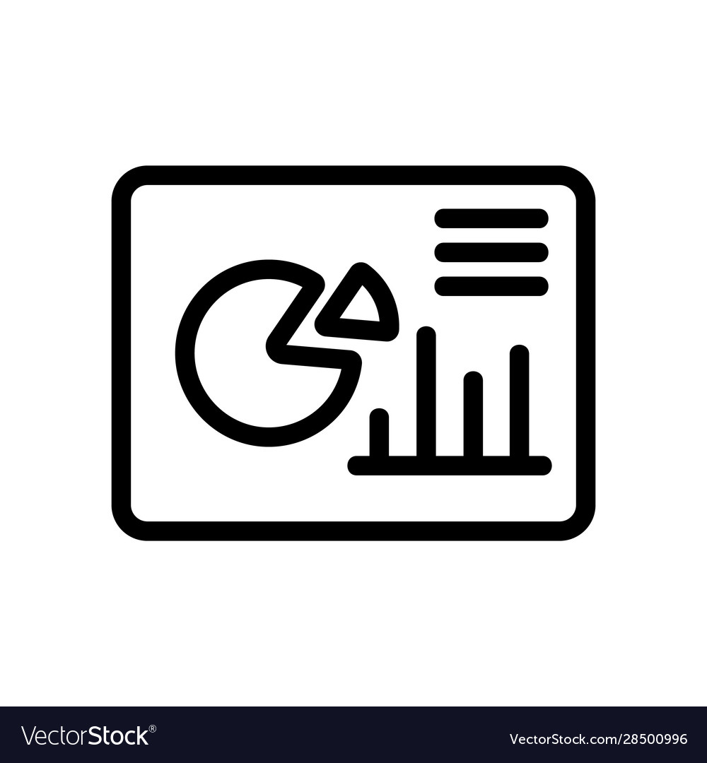 Chart icon isolated contour symbol Royalty Free Vector Image