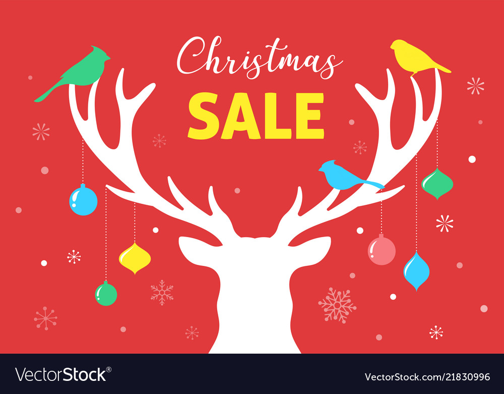 christmas sale banner xmas template background vector image christmas sale banner