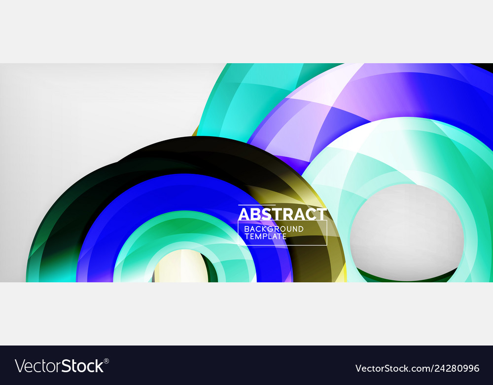 Glossy circles geometric background Royalty Free Vector