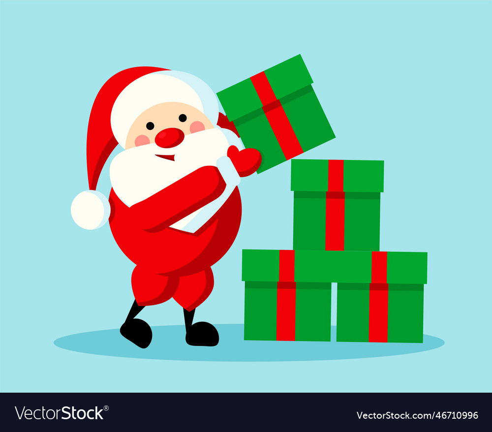 Happy Santa Claus Royalty Free Vector Image Vectorstock 6902