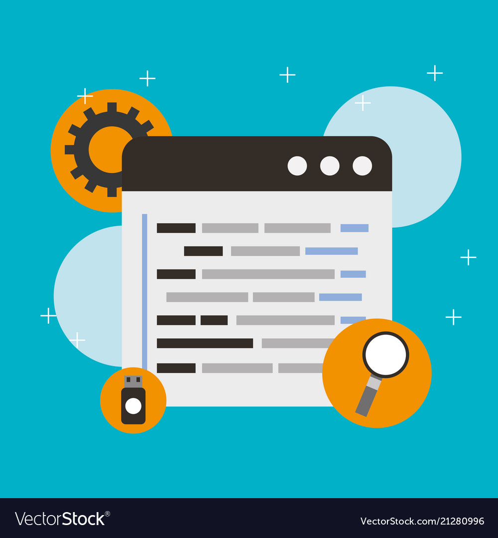 Program coding website Royalty Free Vector Image