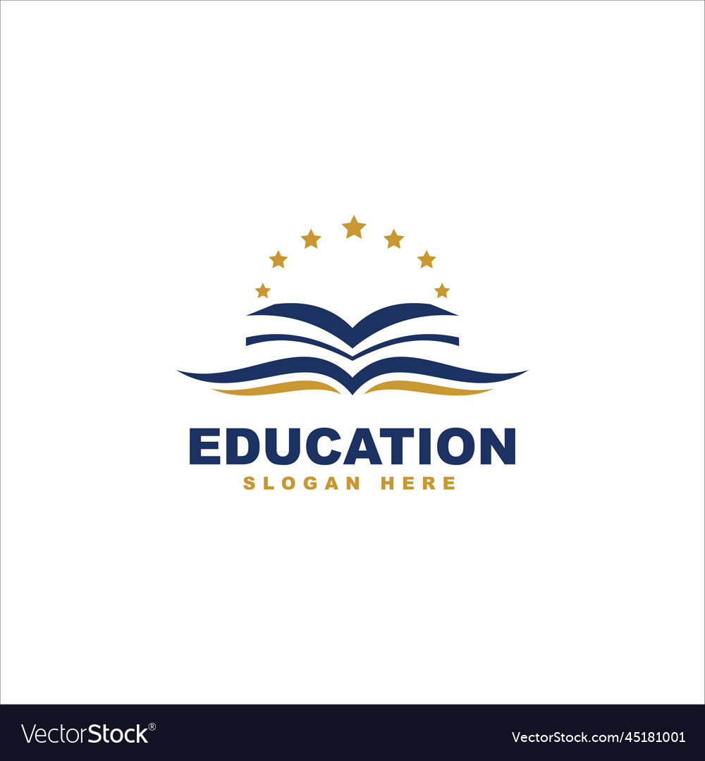 Education logo template design icon Royalty Free Vector