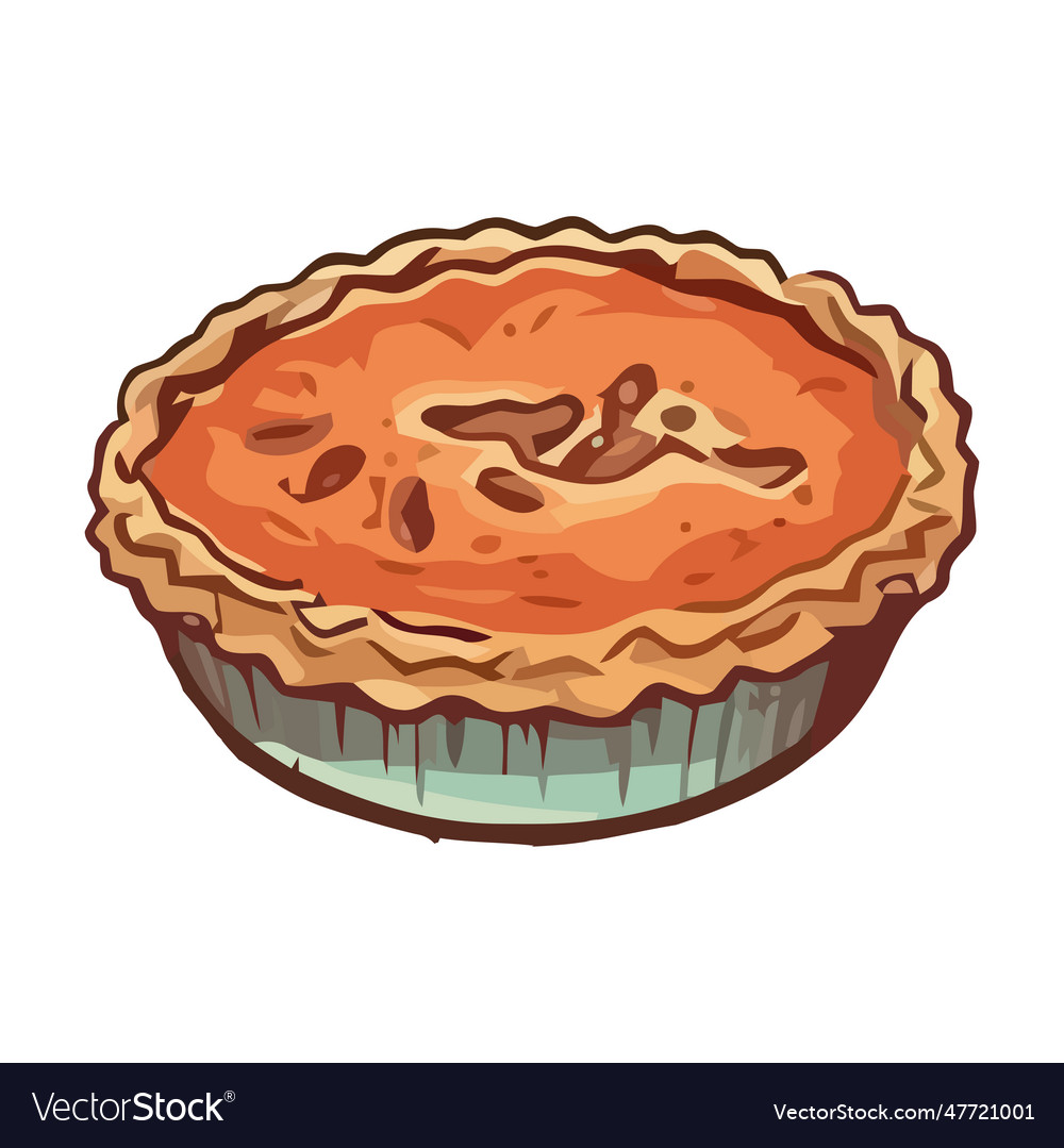 Hand drawn gourmet sweet tart Royalty Free Vector Image