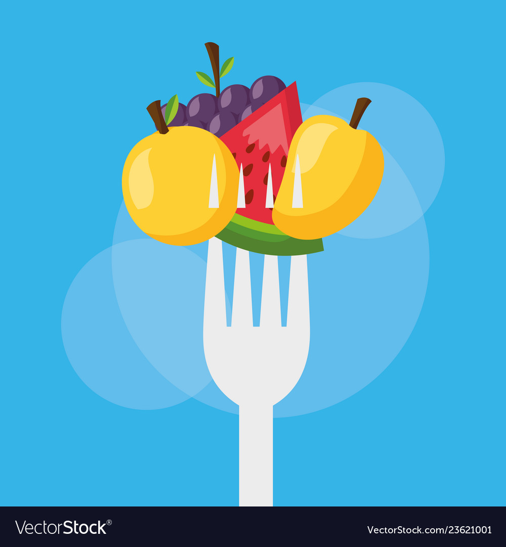 Healthy food fresh Royalty Free Vector Image - VectorStock