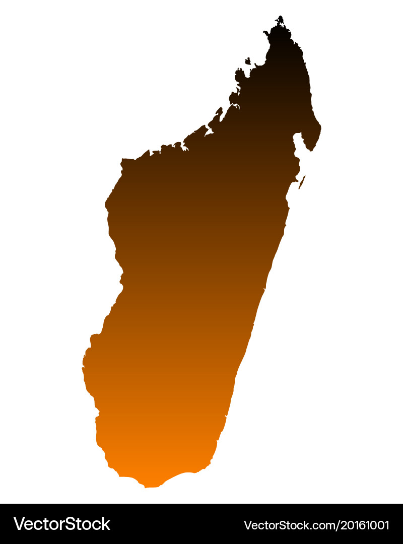 Map Of Madagascar Royalty Free Vector Image Vectorstock