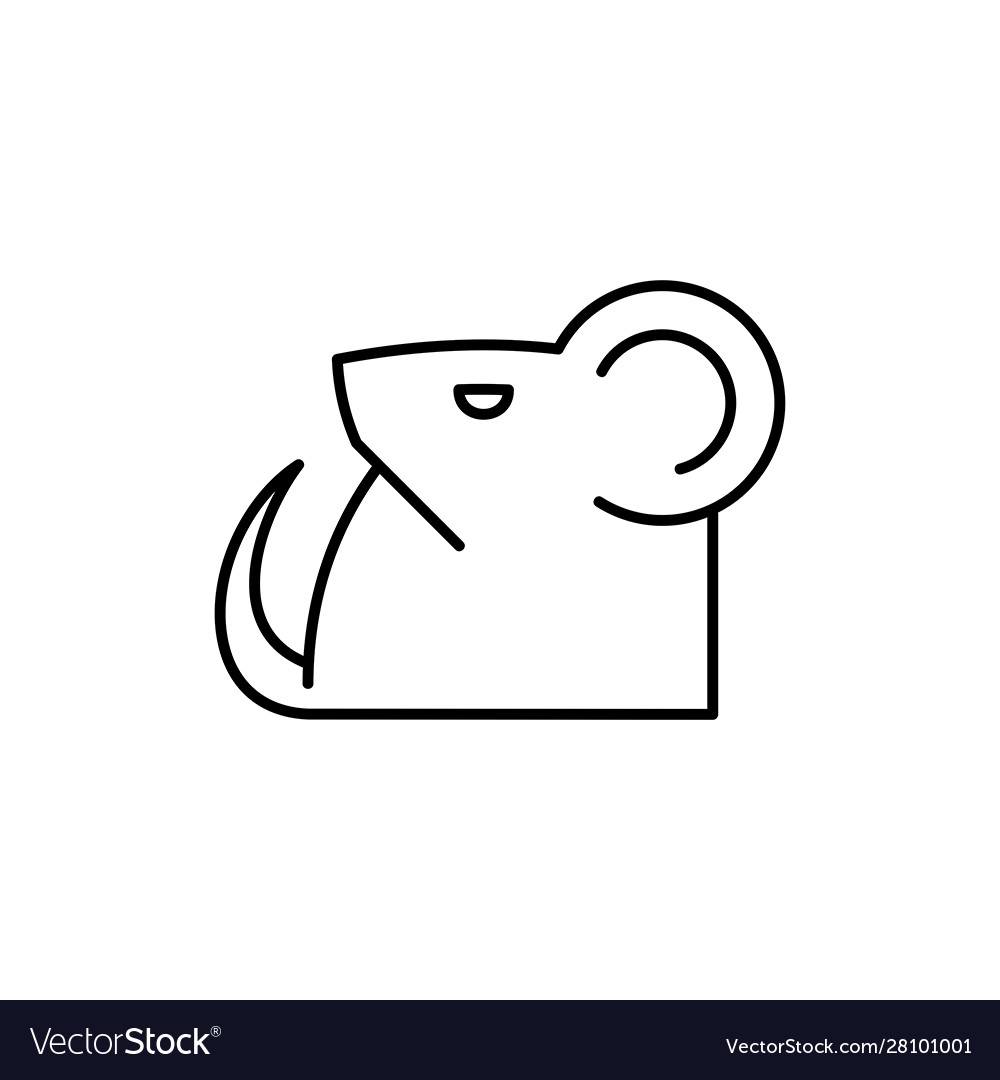 Mouse line icon Royalty Free Vector Image - VectorStock