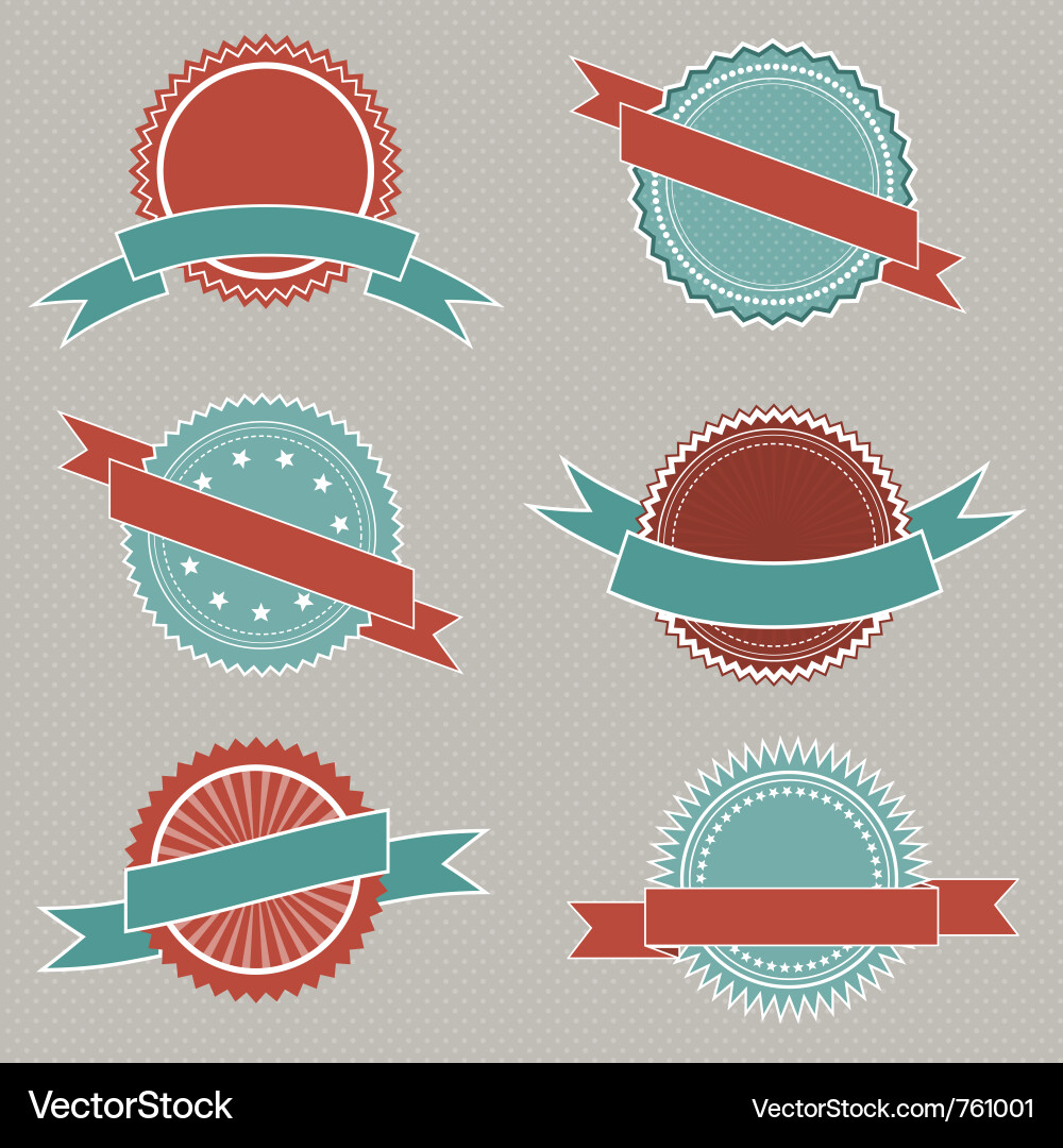 Retro styled badges Royalty Free Vector Image - VectorStock