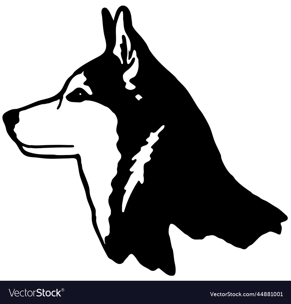 Wolf vintage logo stock silhouette isolated Vector Image