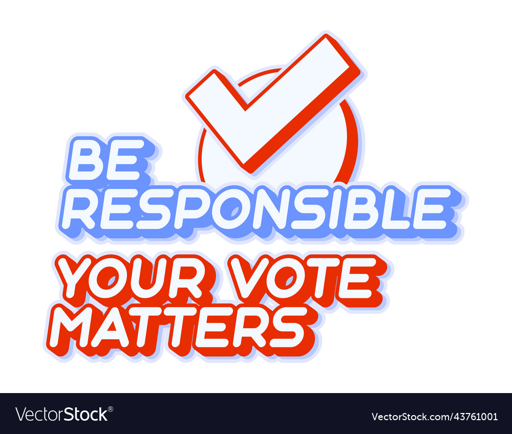 Your vote matters 2020 for united states Vector Image