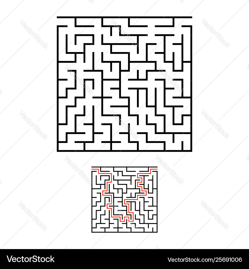 Abstract labyrinth educational game for kids Vector Image