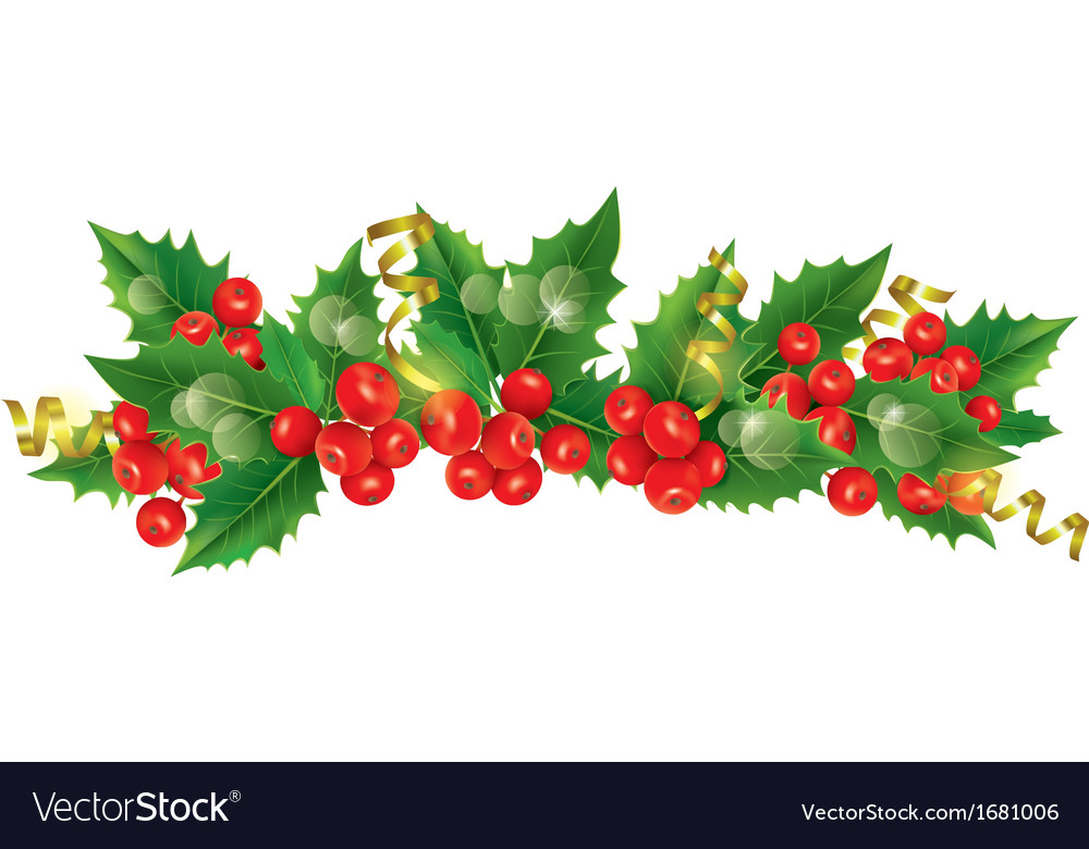 Download Beautiful Christmas garland Royalty Free Vector Image