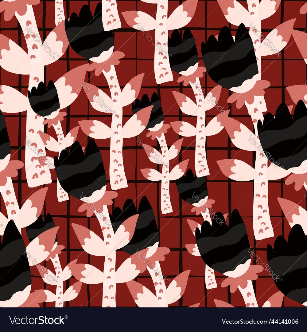 Contemporary flower seamless pattern creative Vector Image Contemporary flower seamless pattern creative Vector Image