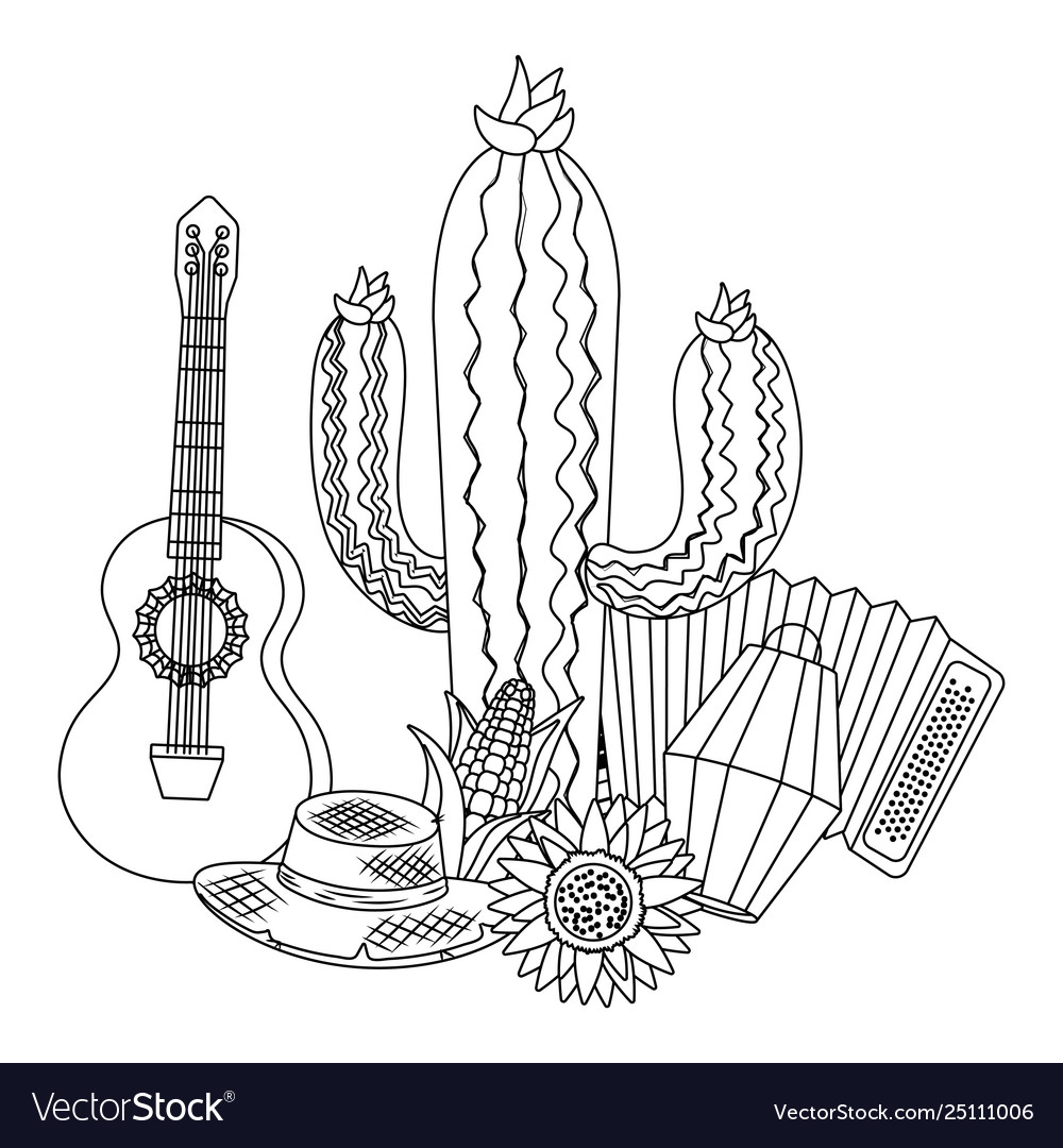 Festa junina cartoon Royalty Free Vector Image