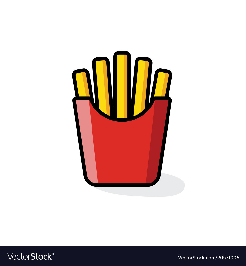 French fries colour icon