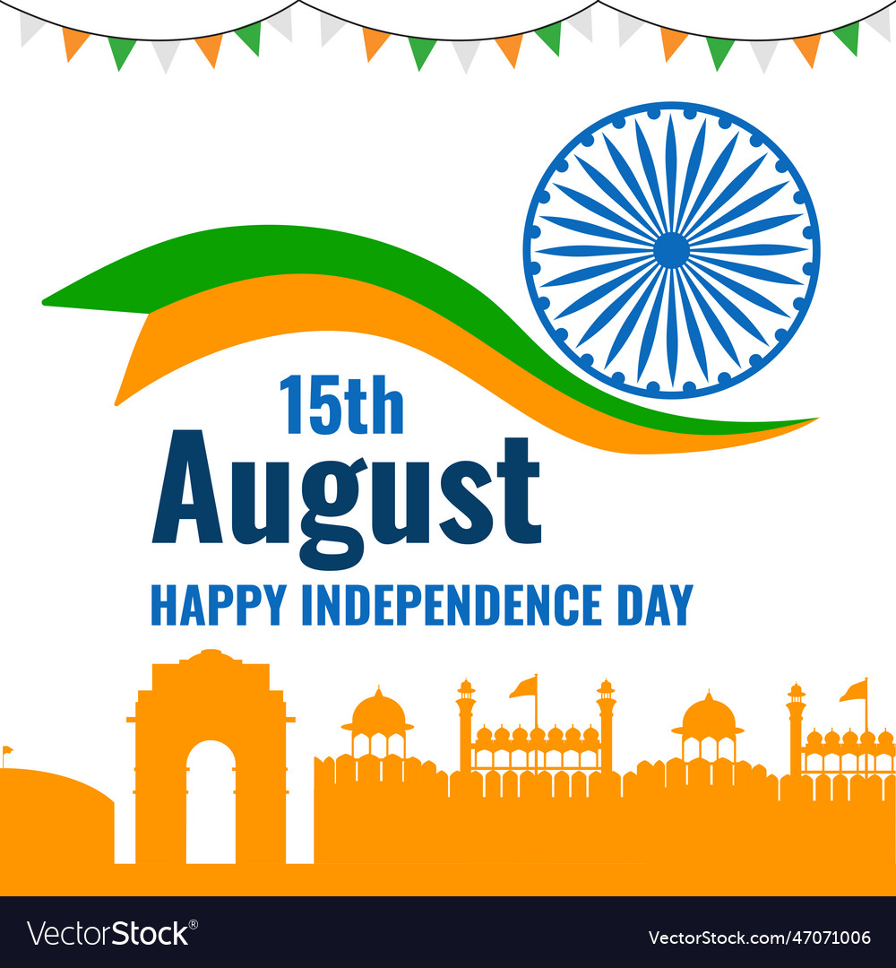 Happy independence day banner design Royalty Free Vector