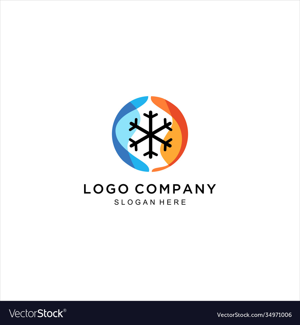 Hot And Cold Logo Icon Design Royalty Free Vector Image