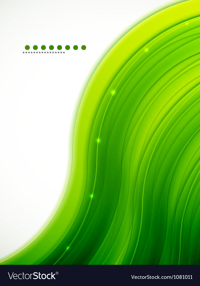 Light glittering green wave background Royalty Free Vector