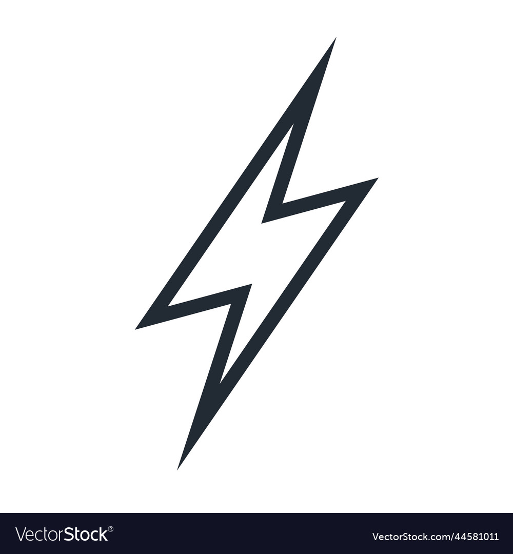 Lightning Icon Isolated On White Background Vector Image