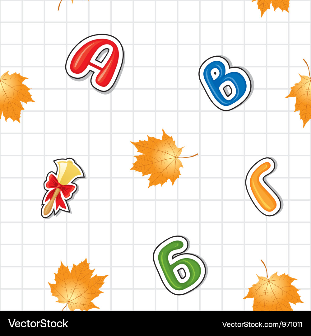 School pattern Royalty Free Vector Image - VectorStock