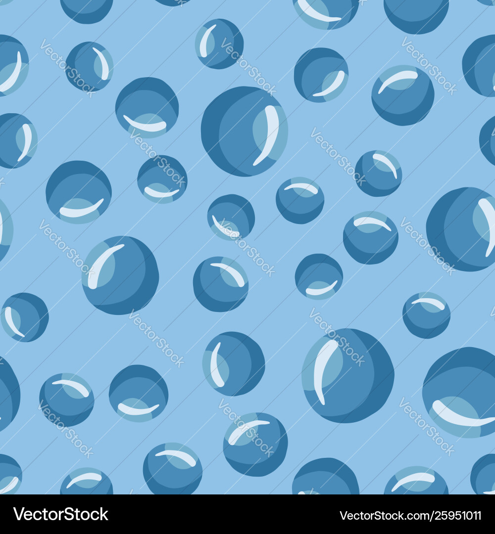 Water bubbles seamless pattern abstract Royalty Free Vector