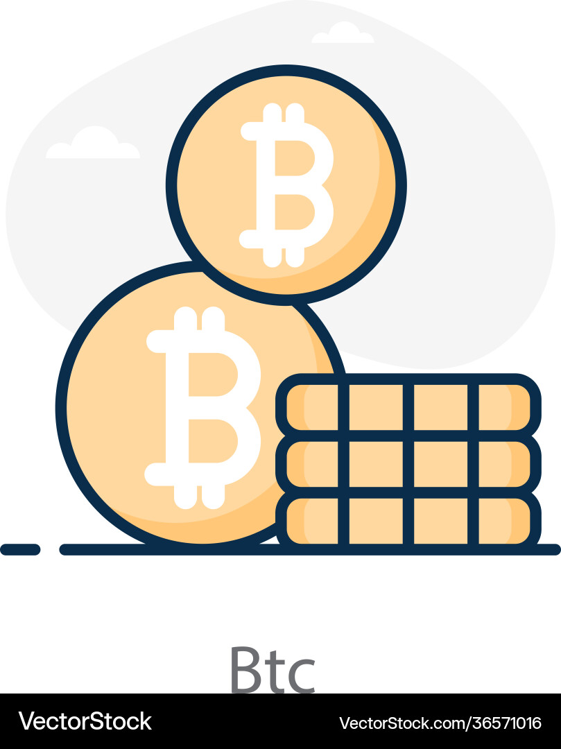 Btc Royalty Free Vector Image - VectorStock